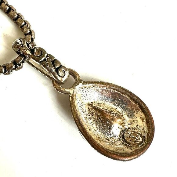 Premier Designs red and silver tone Teardrop Necklace - Picture 10 of 11